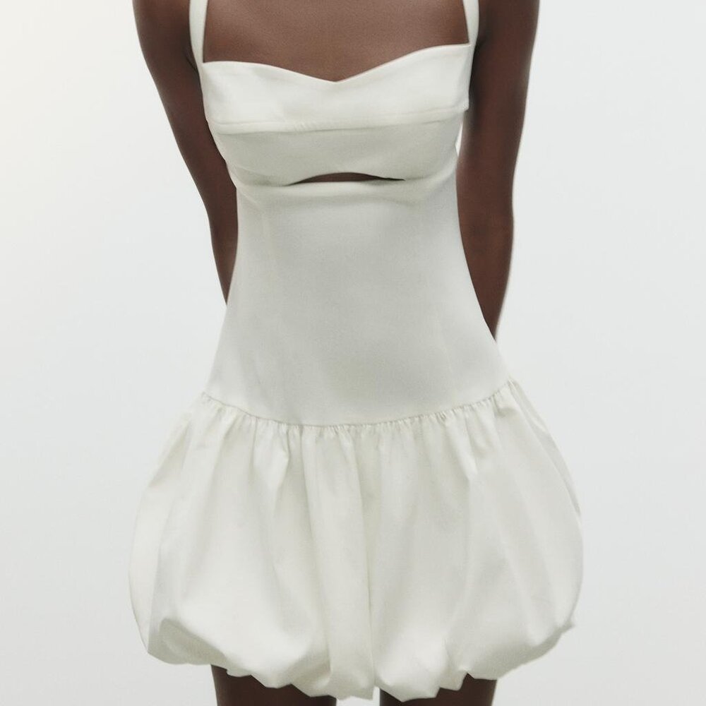 ZARA NWT BALLOON MINI DRESS - XS